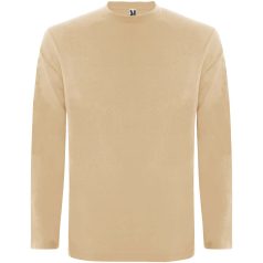   Tricou cu maneca lunga, la baza gatului, Casual, Barbati, Roly, 2410E19024, Bumbac, Portocaliu sand