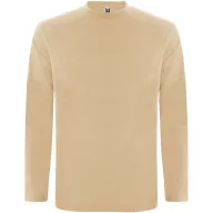   Tricou cu maneca lunga, la baza gatului, Casual, Barbati, Roly, 2410E19025, Bumbac, Portocaliu sand