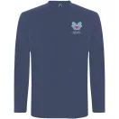 Tricou la baza gatului, Barbati, maneca lunga, Roly, 2401E12272, Bumbac, Albastru denim, Marimi variate