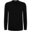 Tricou la baza gatului cu maneca lunga, Barbati, Roly, 2601E10269, Bumbac, Negru