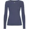 Tricou la baza gatului, Dama, maneca lunga, Roly, 2401E12276, Bumbac, Albastru denim, Marimi variate