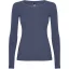 Tricou la baza gatului, Dama, maneca lunga, Roly, 2401E12276, Bumbac, Albastru denim, Marimi variate