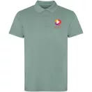 Tricou Polo cu maneca scurta, Unisex, Roly, 2601E10210, Bumbac, Verde inchis