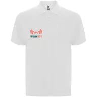   Tricou Polo cu maneca scurta, Barbati, Roly, 2601E10190, Bumbac, Poliester, Alb