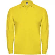   Tricou Polo, Barbati, maneca lunga, Roly, 2401E12307, Bumbac, Galben, Marimi variate