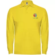  Tricou Polo, Barbati, maneca lunga, Roly, 2401E12308, Bumbac, Galben, Marimi variate