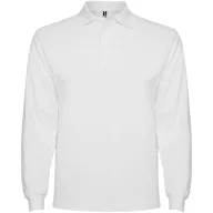   Tricou Polo cu maneca lunga, Barbati, Roly, 2601E10251, Bumbac, Alb