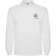  Tricou Polo cu maneca lunga, Barbati, Roly, 2601E10251, Bumbac, Alb