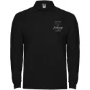 Tricou Polo cu maneca lunga, Barbati, Roly, 2601E10252, Bumbac, Negru