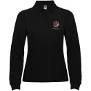 Tricou Polo cu maneca lunga, Femei, Roly, 2601E10254, Bumbac, Negru