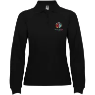   Tricou Polo cu maneca lunga, Femei, Roly, 2601E10254, Bumbac, Negru