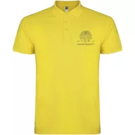   Tricou Polo cu maneca scurta, Barbati, Roly, 2601E10474, Bumbac, Galben