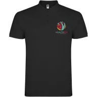   Tricou Polo cu maneca scurta, Barbati, Roly, 2601E10473, Bumbac, Negru
