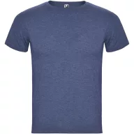   Tricou cu maneca scurta, la baza gatului, Casual, Barbati, Roly, 2410E19031, Poliester, Albastru heather denim