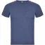 Tricou cu maneca scurta, la baza gatului, Casual, Barbati, Roly, 2410E19031, Poliester, Albastru heather denim