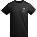 Tricou la baza gatului cu maneca scurta, Barbati, Roly, 2601E10167, Bumbac, Negru