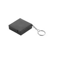   Breloc cu forma de cutie, Everestus, 2610E18100, 55x55x17 mm, Plastic, Negru