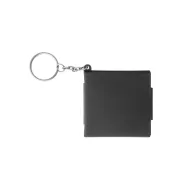   Breloc cu forma de cutie, Everestus, 2610E18100, 55x55x17 mm, Plastic, Negru