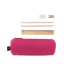 Set penar multifunctional cu accesorii birou, Everestus, 2601E13626, Ø70x210 mm, Poliester, Roz