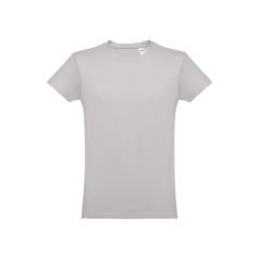   Tricou la baza gatului, Barbati, maneca scurta, TH Clothes, 2401E12323, Bumbac, Gri deschis, S