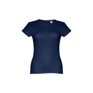   THC SOFIA, Tricou pentru dame, Albastru, L, 21MAR3395, Bumbac