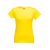SOFIA. Women's t-shirt, Female, Jersey 100% cotton: 150 g/m². Colour 56: 90% cotton/10% viscose, Yellow, L