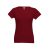 SOFIA. Women's t-shirt, Female, Jersey 100% cotton: 150 g/m². Colour 56: 90% cotton/10% viscose, Burgundy, L
