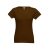 SOFIA. Women's t-shirt, Female, Jersey 100% cotton: 150 g/m². Colour 56: 90% cotton/10% viscose, Dark brown, L