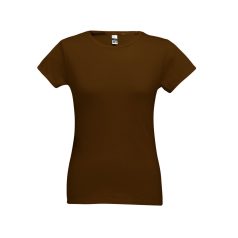   SOFIA. Women's t-shirt, Female, Jersey 100% cotton: 150 g/m². Colour 56: 90% cotton/10% viscose, Dark brown, XL