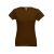 SOFIA. Women's t-shirt, Female, Jersey 100% cotton: 150 g/m². Colour 56: 90% cotton/10% viscose, Dark brown, XL