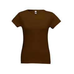   SOFIA. Women's t-shirt, Female, Jersey 100% cotton: 150 g/m². Colour 56: 90% cotton/10% viscose, Dark brown, XXL