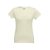 SOFIA. Women's t-shirt, Female, Jersey 100% cotton: 150 g/m². Colour 56: 90% cotton/10% viscose, Pastel yellow, L
