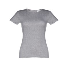   SOFIA. Women's t-shirt, Female, Jersey 100% cotton: 150 g/m². Colour 56: 90% cotton/10% viscose, Heather light grey, M