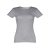 SOFIA. Women's t-shirt, Female, Jersey 100% cotton: 150 g/m². Colour 56: 90% cotton/10% viscose, Heather light grey, XXL