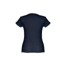 Tricou la baza gatului, Dama, maneca scurta, TH Clothes, 2401E12370, Bumbac, Albastru eclipse, XL