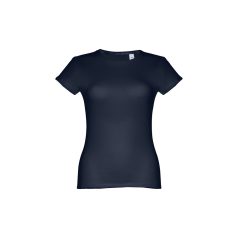   Tricou la baza gatului, Dama, maneca scurta, TH Clothes, 2401E12371, Bumbac, Albastru eclipse, XXL