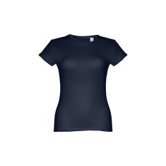   Tricou la baza gatului, Dama, maneca scurta, THClothes, 2401E12371, Bumbac, Albastru eclipse, XXL