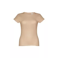   Tricou la baza gatului, Dama, maneca scurta, TH Clothes, 2401E12377, Bumbac, Maro deschis, 3XL