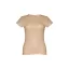 Tricou la baza gatului, Dama, maneca scurta, TH Clothes, 2401E12377, Bumbac, Maro deschis, 3XL