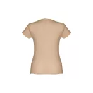 Tricou la baza gatului, Dama, maneca scurta, TH Clothes, 2401E12377, Bumbac, Maro deschis, 3XL