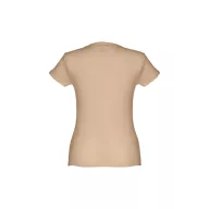   Tricou la baza gatului, Dama, maneca scurta, TH Clothes, 2401E12377, Bumbac, Maro deschis, 3XL
