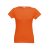 SOFIA. Women's t-shirt, Female, Jersey 100% cotton: 150 g/m². Colour 56: 90% cotton/10% viscose, Orange, 3XL
