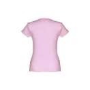 Tricou la baza gatului, Dama, maneca scurta, TH Clothes, 2401E12378, Bumbac, Roz liliac, 3XL