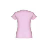   Tricou la baza gatului, Dama, maneca scurta, TH Clothes, 2401E12378, Bumbac, Roz liliac, 3XL