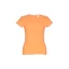 Tricou la baza gatului, Dama, maneca scurta, TH Clothes, 2401E12379, Bumbac, Portocaliu coral, 3XL