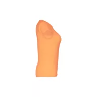   Tricou la baza gatului, Dama, maneca scurta, TH Clothes, 2401E12379, Bumbac, Portocaliu coral, 3XL