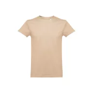   Tricou la baza gatului, Barbati, maneca scurta, TH Clothes, 2401E12382, Bumbac, Maro deschis, 3XL