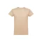 Tricou la baza gatului, Barbati, maneca scurta, TH Clothes, 2401E12382, Bumbac, Maro deschis, 3XL