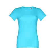   ANKARA WOMEN. Women's t-shirt, Female, Jersey 100% cotton: 190 g/m². Colour 56: 90% cotton/10% viscose, Turquoise blue, S