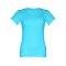 ANKARA WOMEN. Women's t-shirt, Female, Jersey 100% cotton: 190 g/m². Colour 56: 90% cotton/10% viscose, Turquoise blue, XL